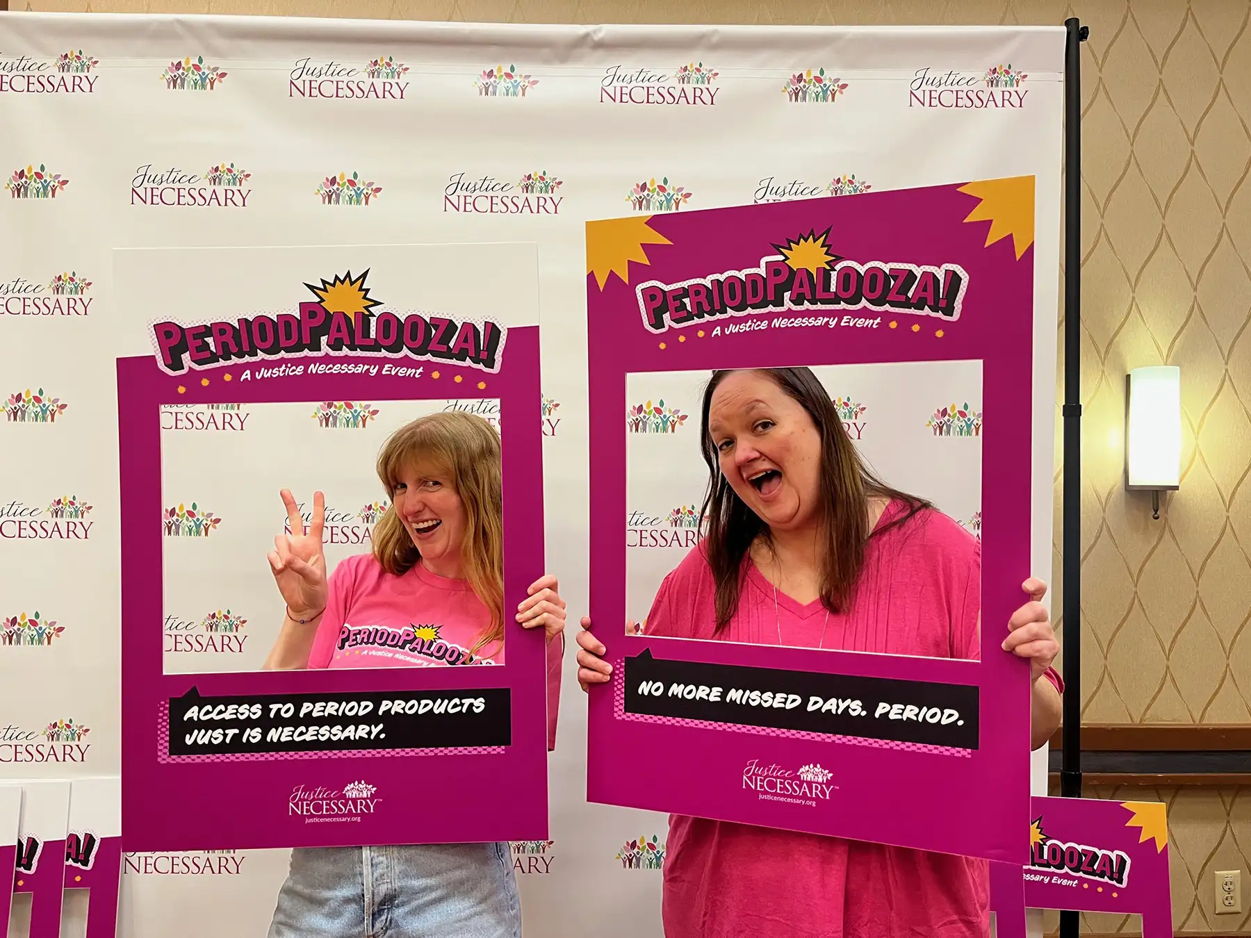 Barefoot PR volunteers at Justice Necessary's PeriodPalooza event
