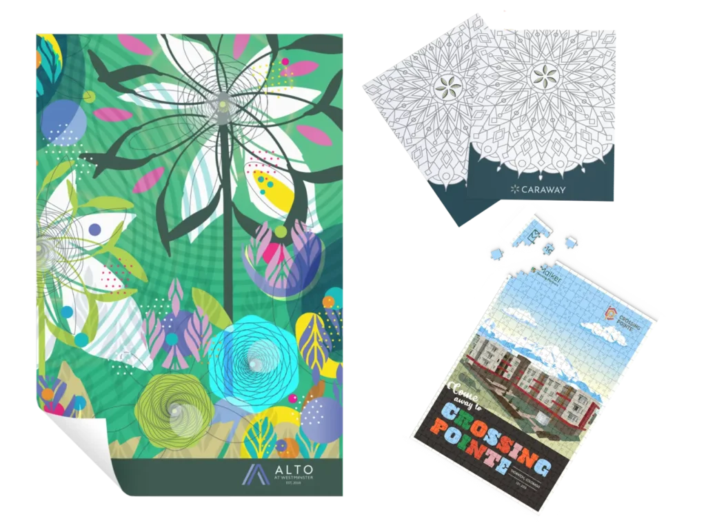 Maiker Community Posters and puzzle mockups