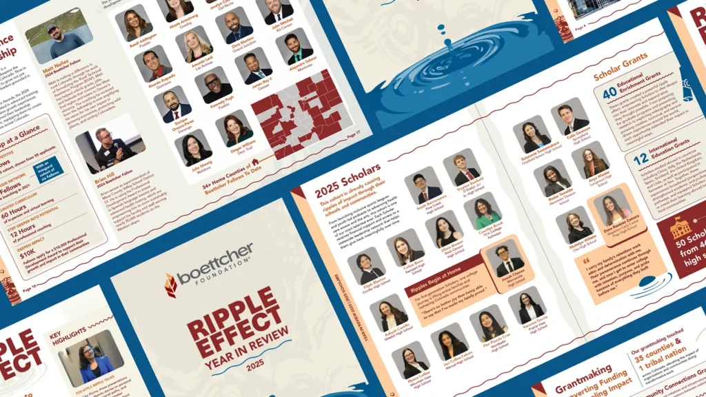 Pages of the Boettcher Foundation annual report